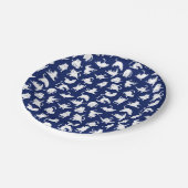 Blue Funny Cat in Yoga-sport Papieren Bordje (Gekanteld)