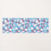 Blue Funny Cute Knitting Kitten Ball Yogamat (Achterkant (horizontaal))