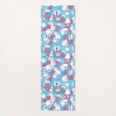 Blue Funny Cute Knitting Kitten Ball Yogamat (Voorkant)