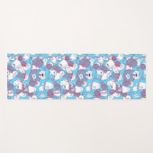 Blue Funny Cute Knitting Kitten Ball Yogamat (Voorkant (horizontaal))