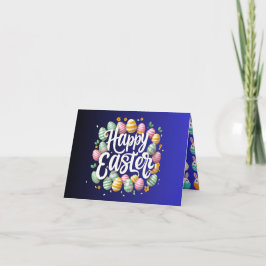 Blue Funny Easter Wenskaart Kaart