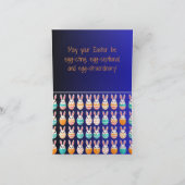 Blue Funny Easter Wenskaart Kaart (Binnen)