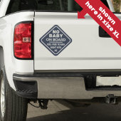 Blue Funny Geen Baby aan boord Adult Attentie Bump Sticker