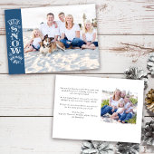 Blue Funny, laat het nu doorsnee kerstfoto Feestdagenkaart