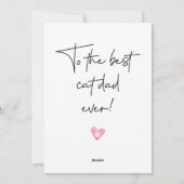 Blue Funny Vaderdag Best Cat Pap Ever Feestdagenkaart (Achterkant)