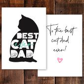 Blue Funny Vaderdag Best Cat Pap Ever Feestdagenkaart