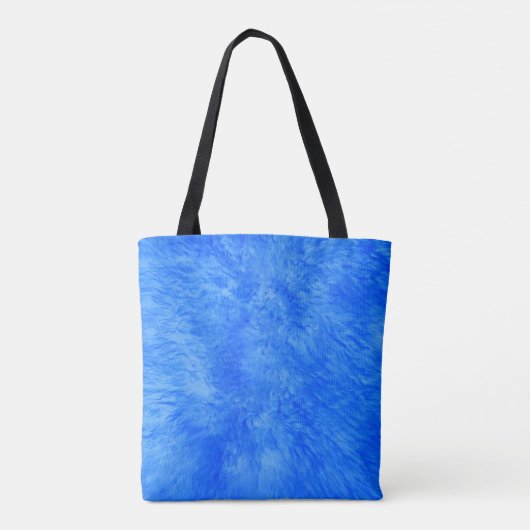 Blue Fur Frenzy Canvas tas (Achterkant)