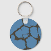 Blue Fur Giraffe Pattern Sleutelhanger (Voorkant)