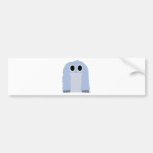 Blue Furry Monster Bumpersticker