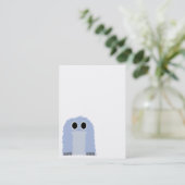 Blue Furry Monster-Visitekaartje Visitekaartje (Staand voorkant)