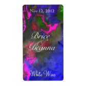 Blue Fusion 2 Bruiloft Wijn Label (Voorkant)