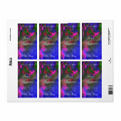 Blue Fusion 2 Bruiloft Wijn Label (Full Sheet)