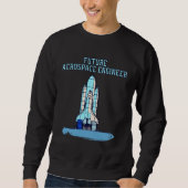 Blue Future Aerospace Engineer For Kids Space Shut Trui (Voorkant)