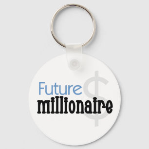 Blue Future Millionaire Sleutelhanger