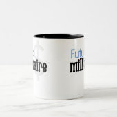 Blue Future Millionaire Tweekleurige Koffiemok (Center)