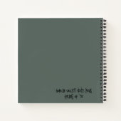 Blue Fuzzy Alien Hiker Notitieboek (Achterkant)