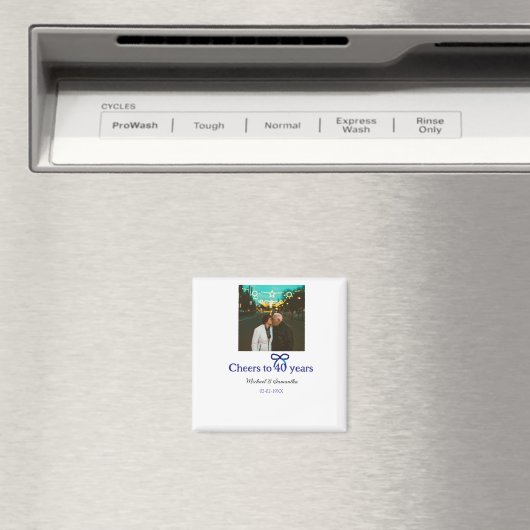 Blue G Bow juicht voor 40-jarig huwelijk Magneet (Insitu (Vaatwasser))