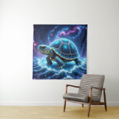 Blue Galactic Zee Turtle Wandkleed (In situ)