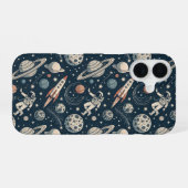 Blue Galaxy Adventure iPhone 16 Hoesje (Achterkant horizontaal)