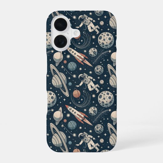 Blue Galaxy Adventure iPhone 16 Hoesje (Achterkant)