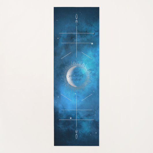 Blue Galaxy, Alignment Lines Yoga Mat (Voorkant)