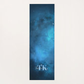 Blue Galaxy, Alignment Lines Yoga Mat (Achterkant)