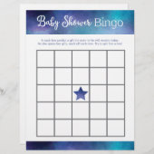 Blue Galaxy Baby shower Bingo Game (Voorkant / Achterkant)