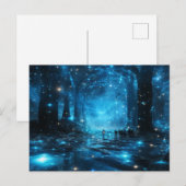 Blue Galaxy Briefkaart Wenskaart Artistiek (Voorkant / Achterkant)