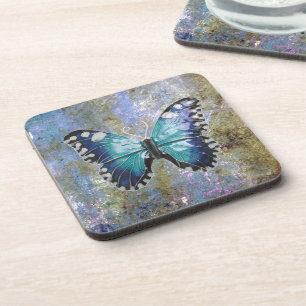 Blue Galaxy Butterfly Onderzetter