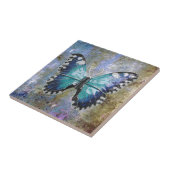 Blue Galaxy Butterfly Tegeltje (Zijkant)