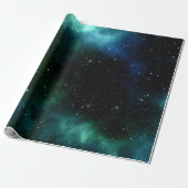 Blue Galaxy Cadeaupapier (Uitgerold)