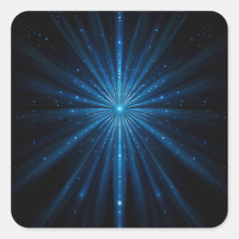 Blue Galaxy Continuum Cosmic Star Geboorte Blauw Z Vierkante Sticker