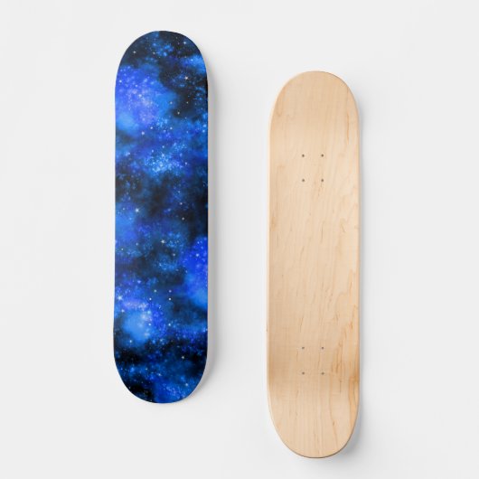 Blue Galaxy Cosmic space Persoonlijk Skateboard (Voorkant)