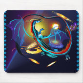 Blue Galaxy Dragon_Mousepad Muismat (Voorkant)