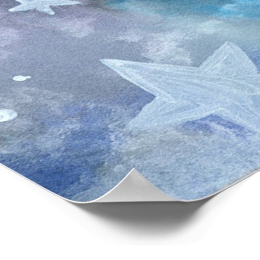 Blue Galaxy Fairy Art van Molly Harrison Poster (Hoek)