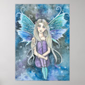 Blue Galaxy Fairy Art van Molly Harrison Poster (Voorkant)