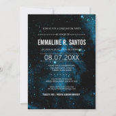 Blue Galaxy Graduation Party nodigt uit Kaart (Voorkant)