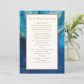 Blue Galaxy huwelijksprogramma Kaart (Staand voorkant)