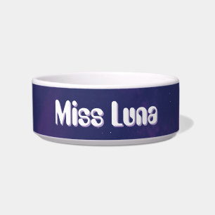 Blue Galaxy Outer Space Theme Custom Pet Bowl Voerbakje