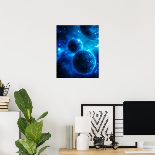 Blue Galaxy Poster (Thuiskantoor)