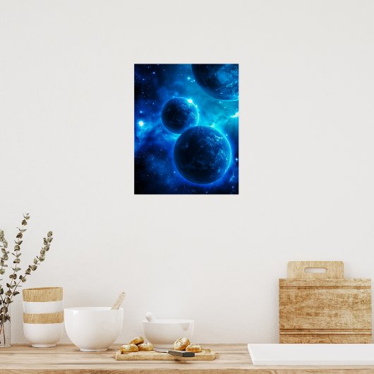 Blue Galaxy Poster (Keuken)