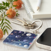 Blue Galaxy Sleutelhanger (Voorkant Rechts)