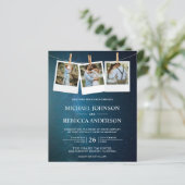 Blue Galaxy Space Photo Budget Weddenschap (Staand voorkant)