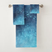 Blue Galaxy Sparkle Abstract Bad Handdoek (Insitu)