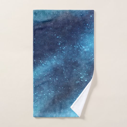 Blue Galaxy Sparkle Abstract Bad Handdoek (Handdoek)