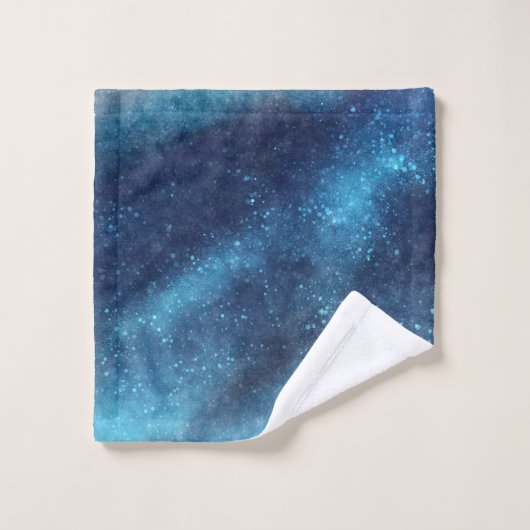 Blue Galaxy Sparkle Abstract Bad Handdoek (Wasdoekje)