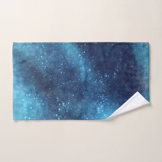 Blue Galaxy Sparkle Abstract Bad Handdoek (Handdoek)