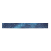 Blue Galaxy Sparkle Abstract Satijnen Lint (Voorkant)