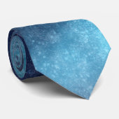 Blue Galaxy Sparkle Abstract Stropdas (Opgerold)
