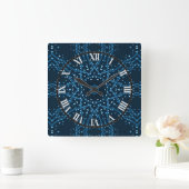 Blue Galaxy Stars wandklok (Huis)